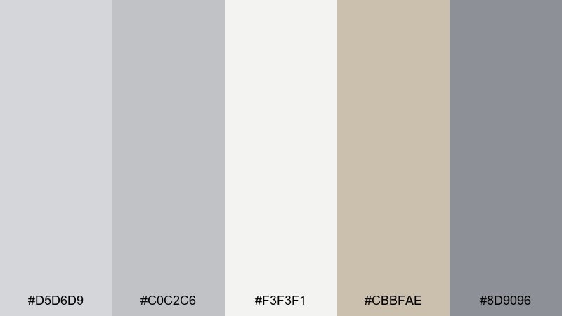minimal museum color palette with hex codes