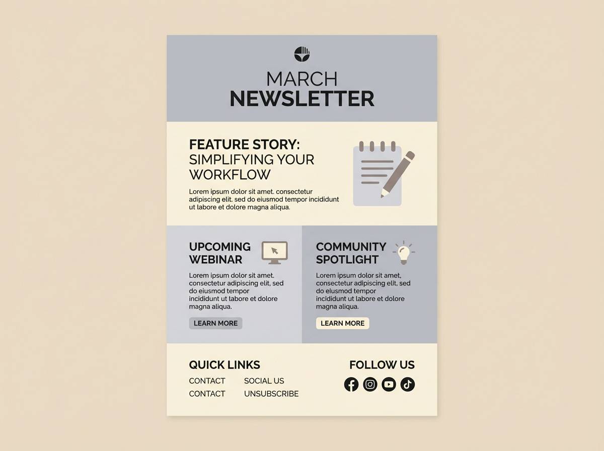minimal newsletter layout