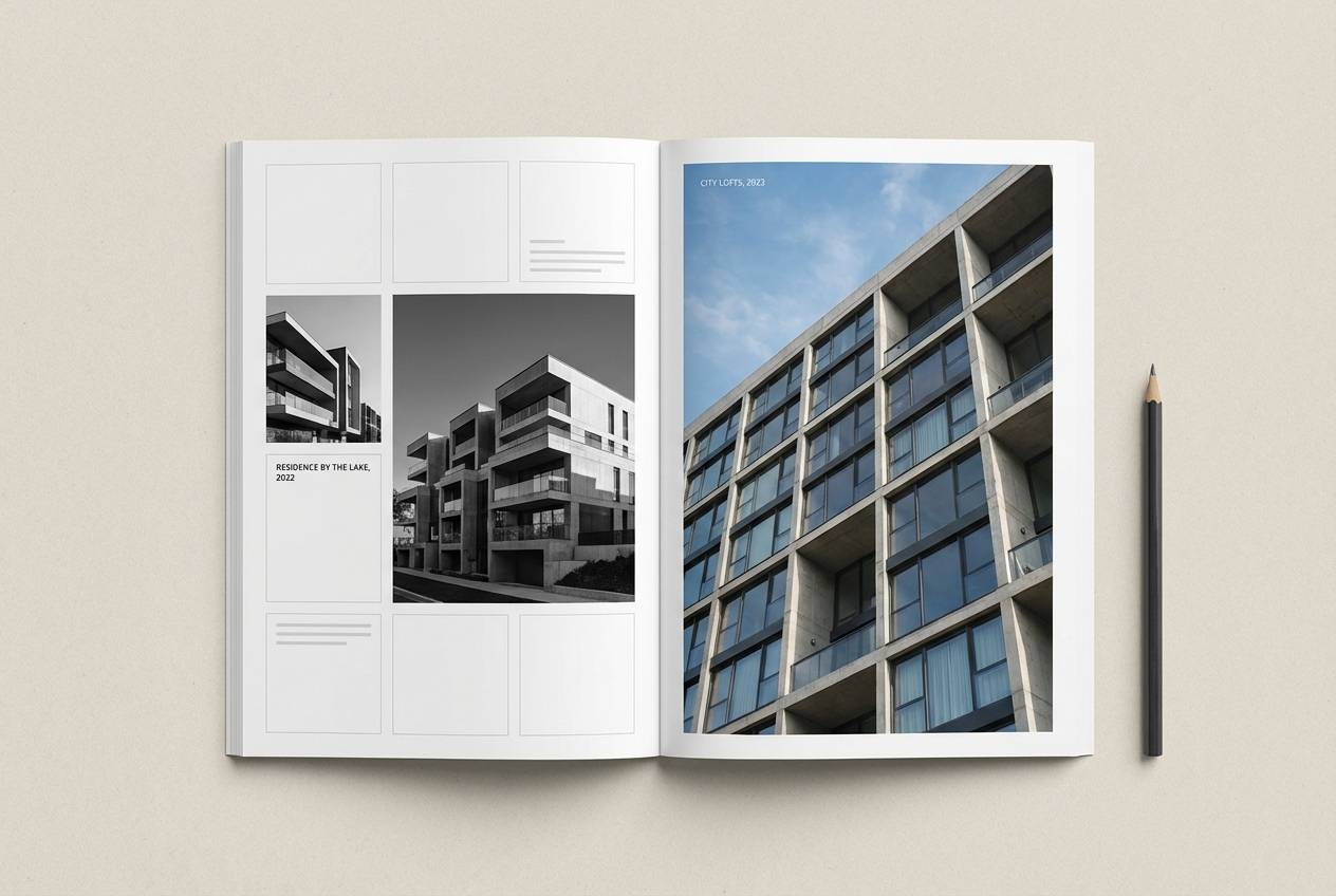 minimal portfolio layout design