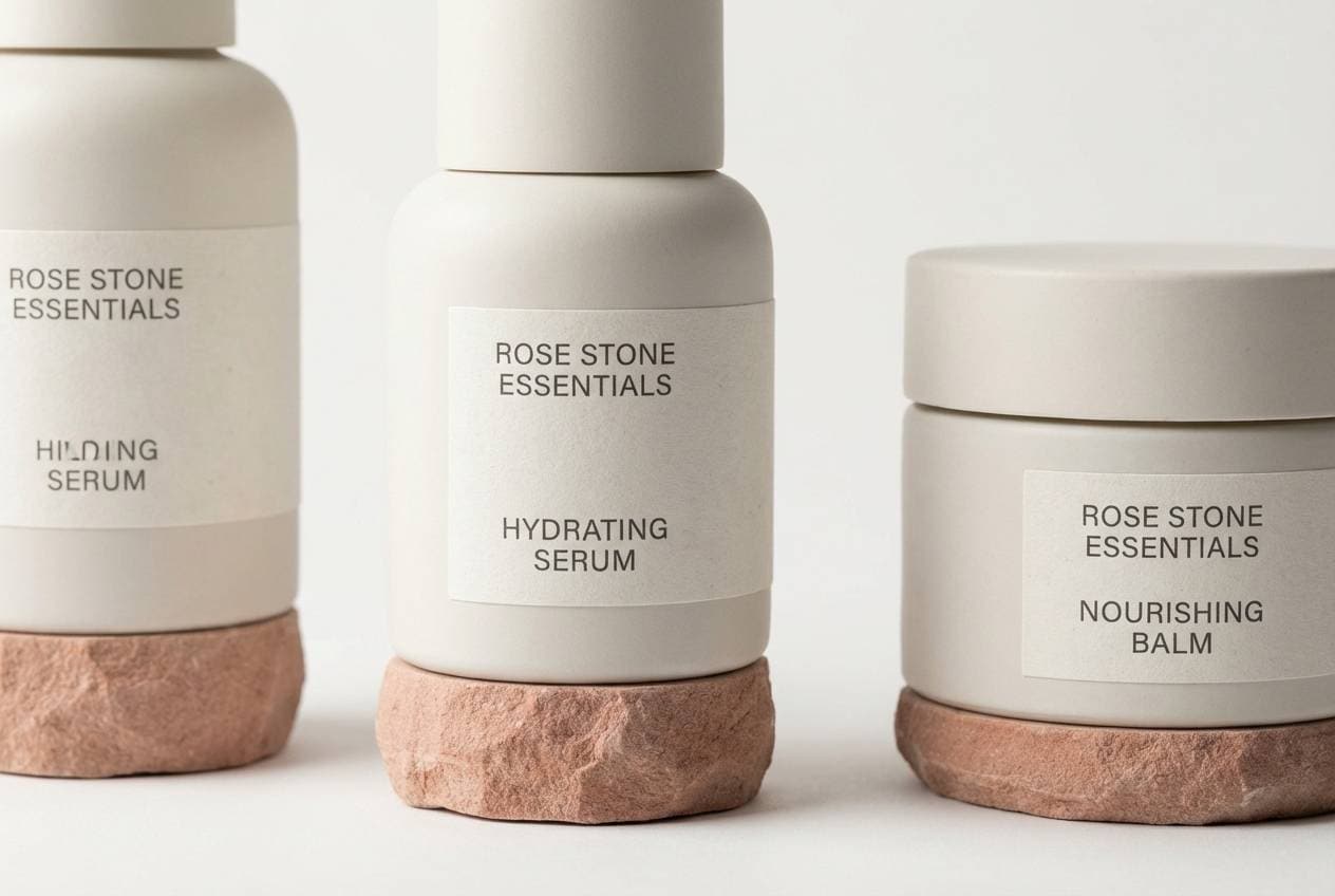 minimal skincare packaging shot