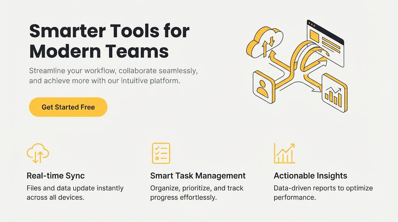 minimal landing page ui