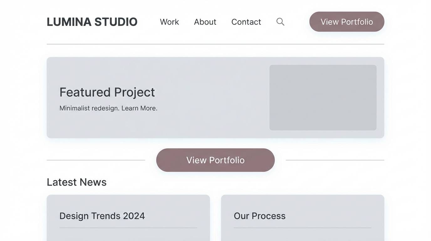 minimal website ui in pearly grays