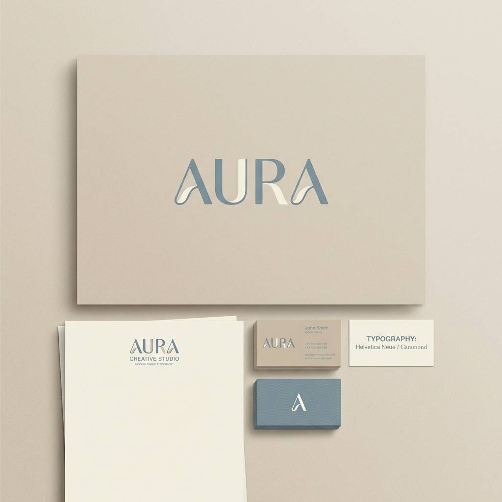 wellness brand board in muted tones