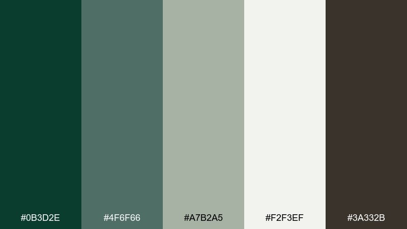 misty moor color palette with hex codes