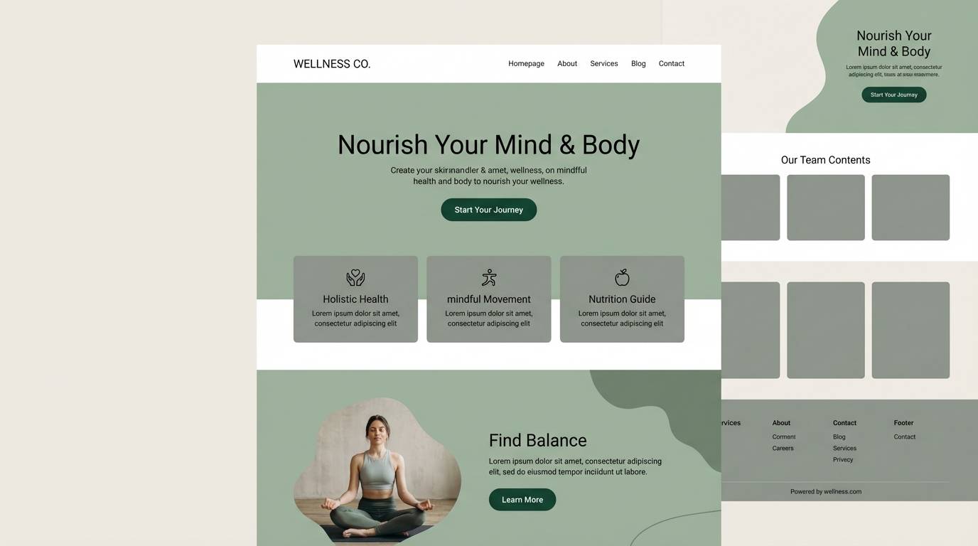 calm green wellness ui