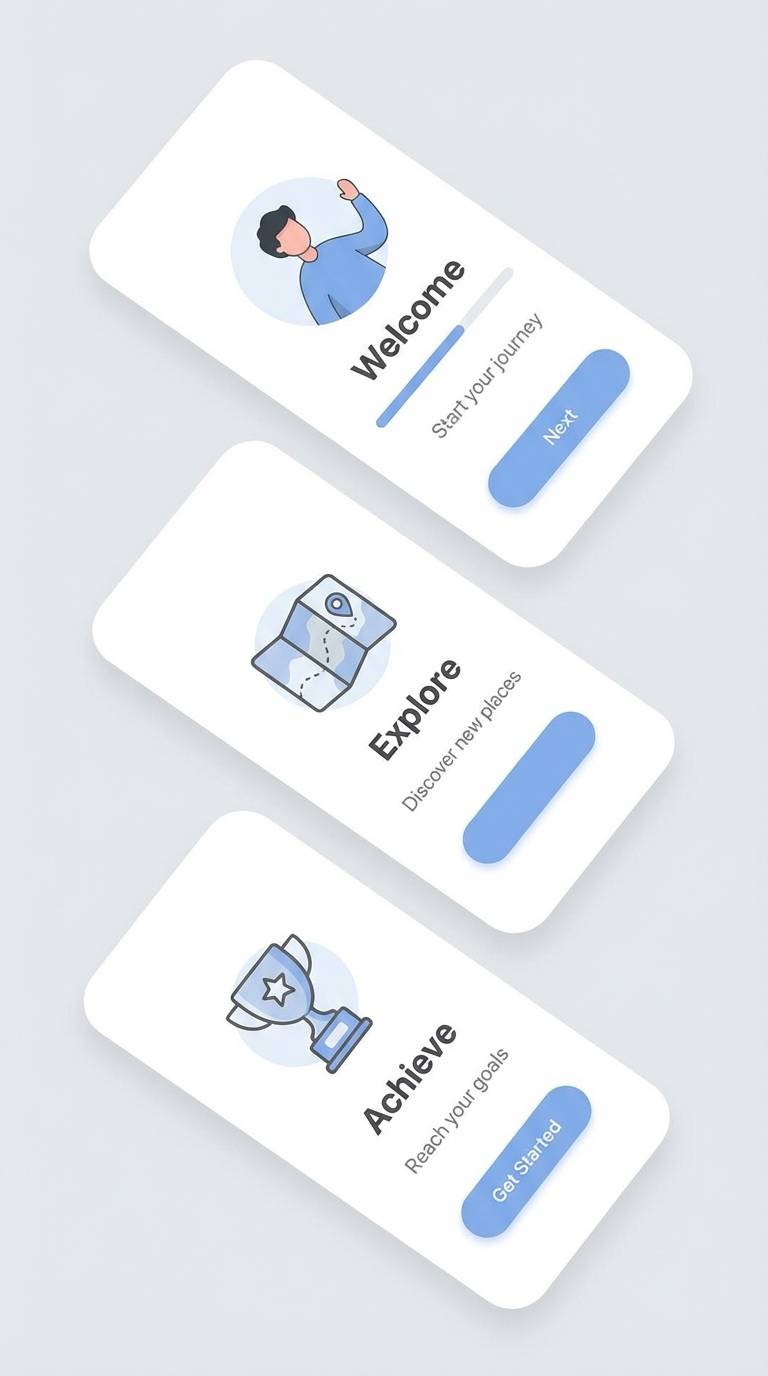 mobile onboarding screens