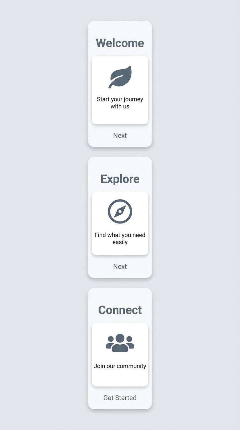 mobile onboarding ui