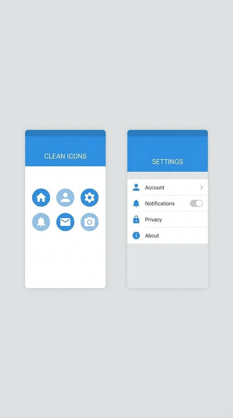 mobile ui green orange
