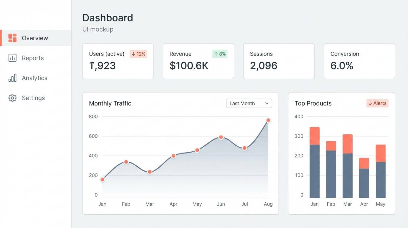 modern analytics dashboard ui