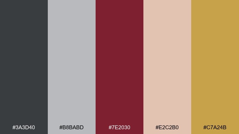 modern bistro color palette with hex codes