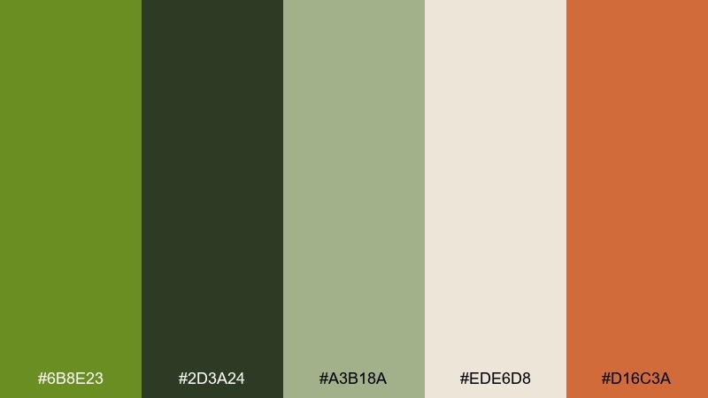 modern camo pop color palette with hex codes