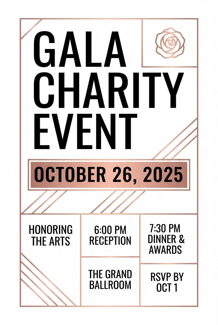 modern gala poster design