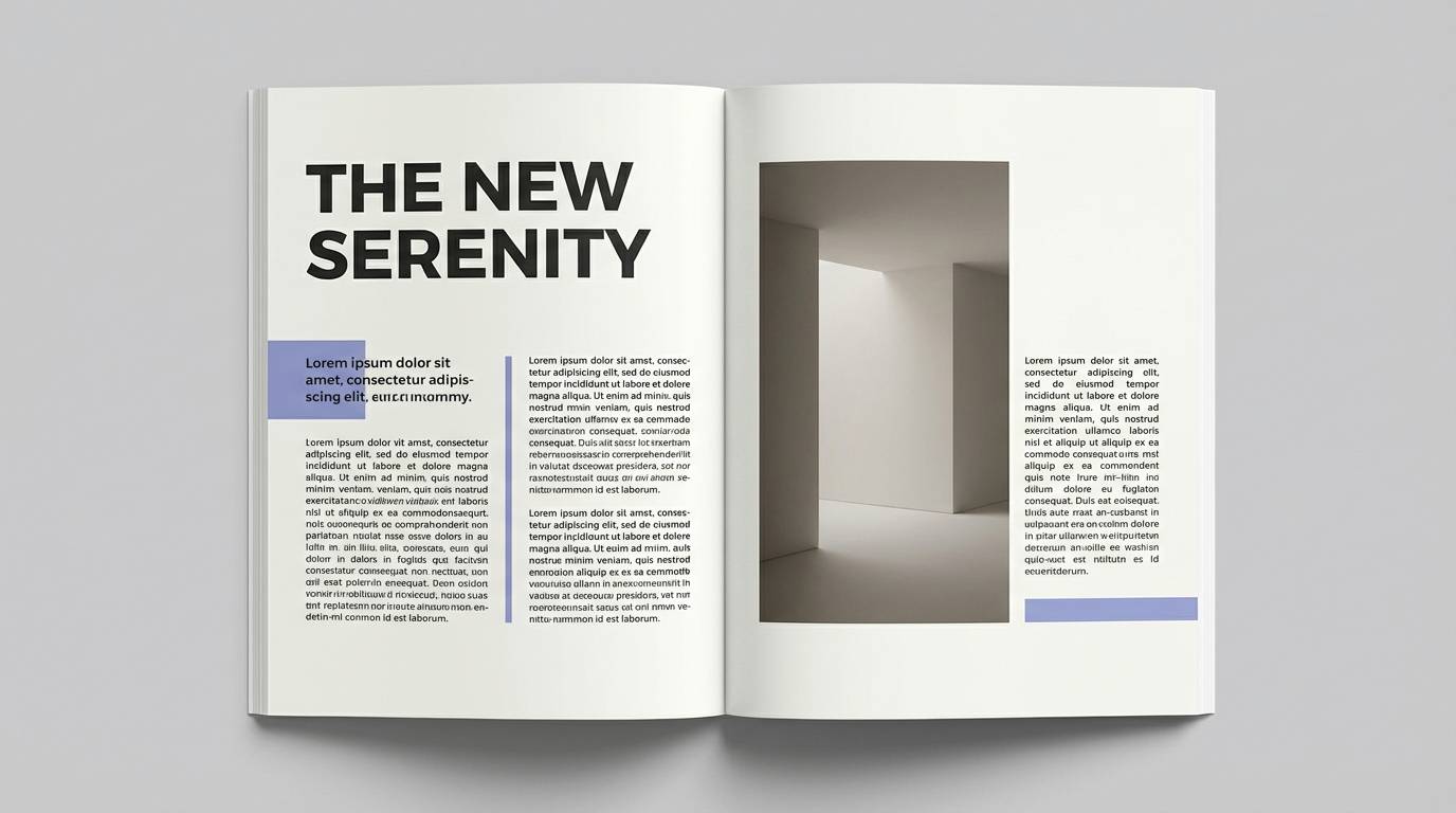 modern magazine spread