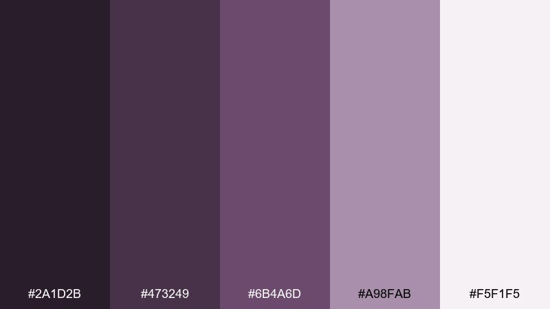 modern mauve minimal color palette with hex codes