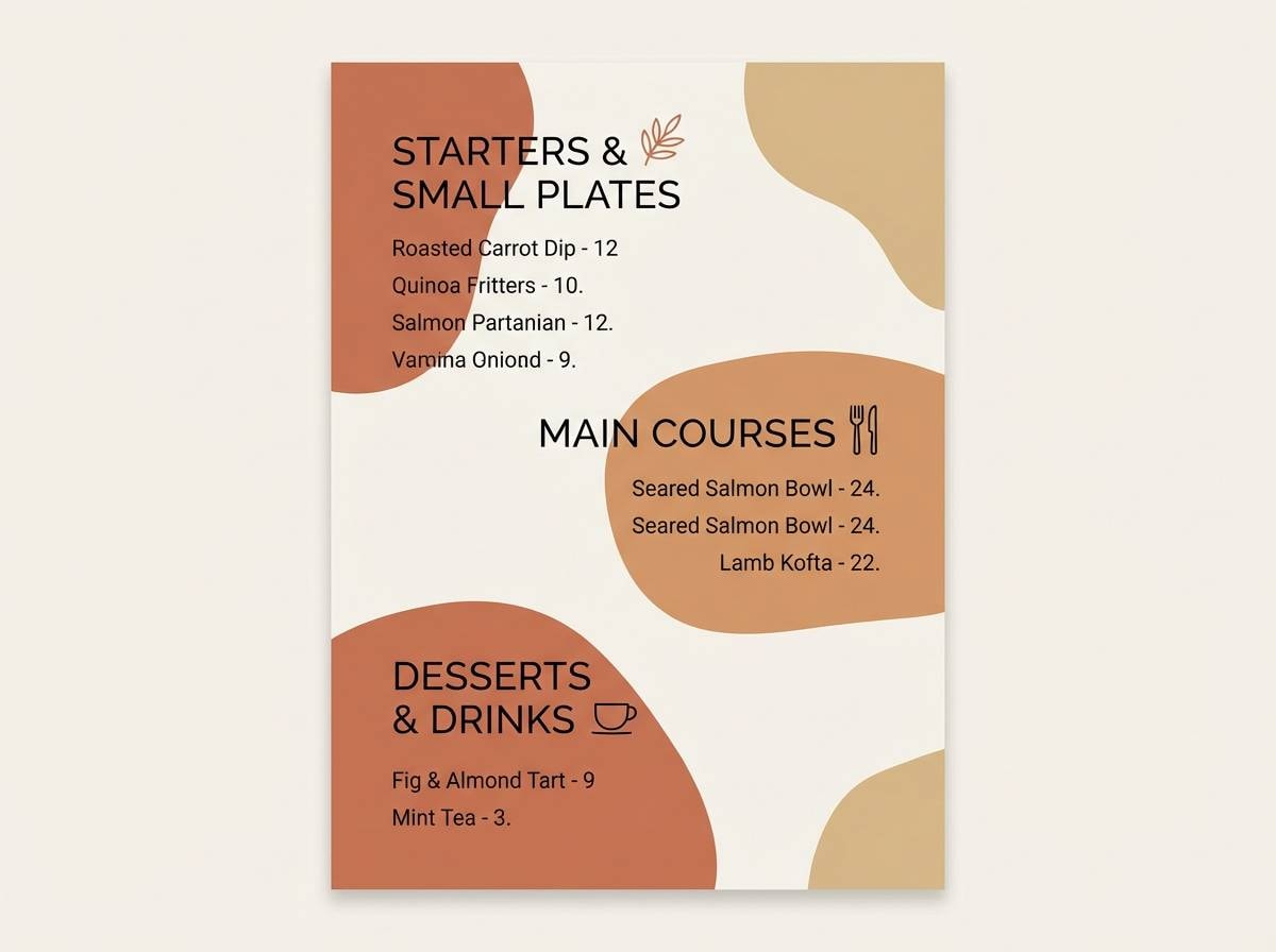 terracotta restaurant menu