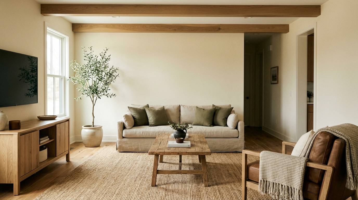 modern rustic living room