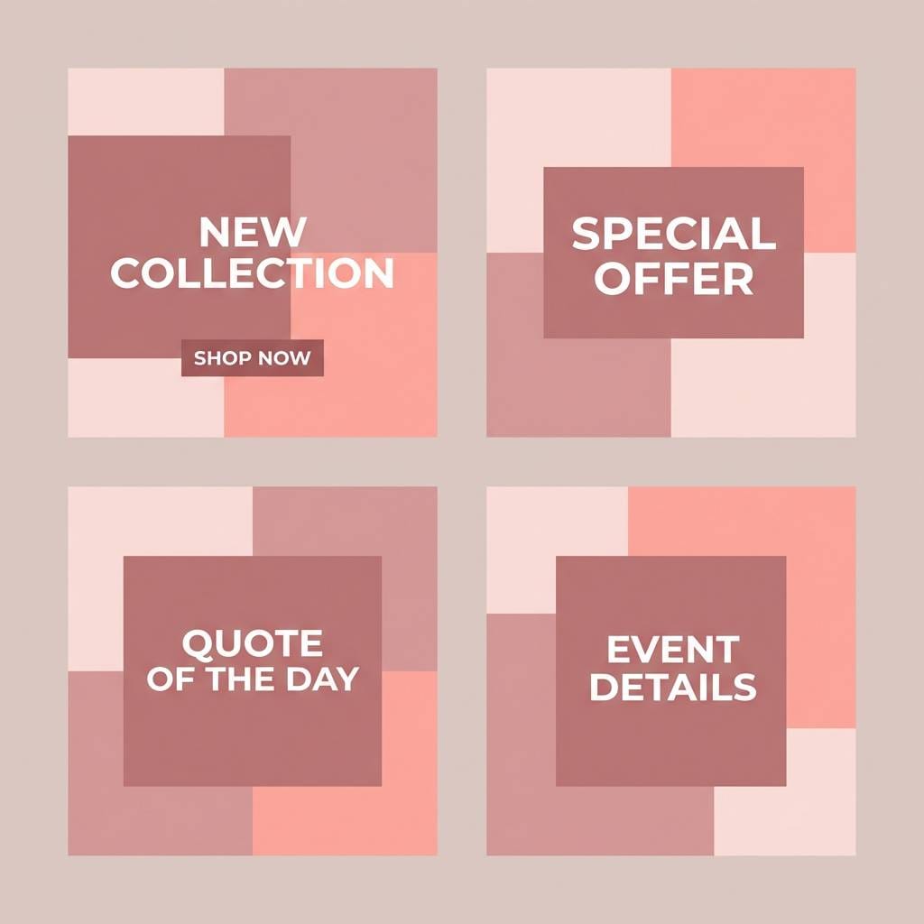 monochrome pink social post