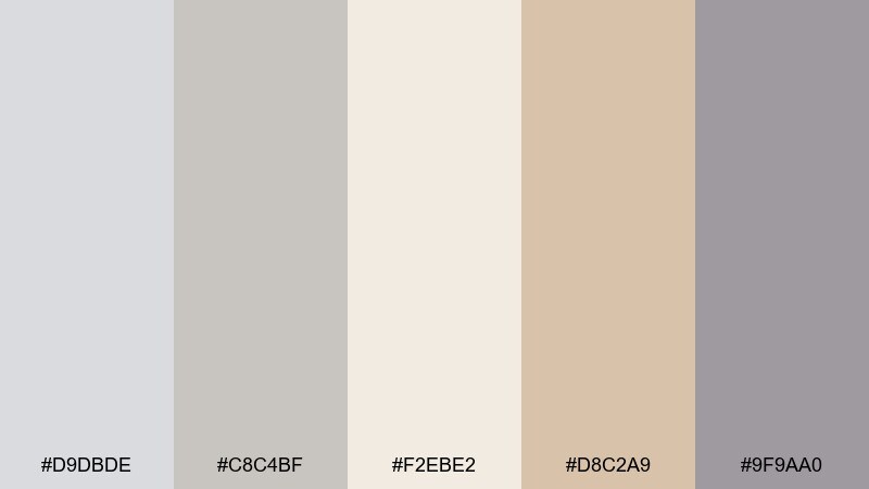 moonstone latte color palette with hex codes