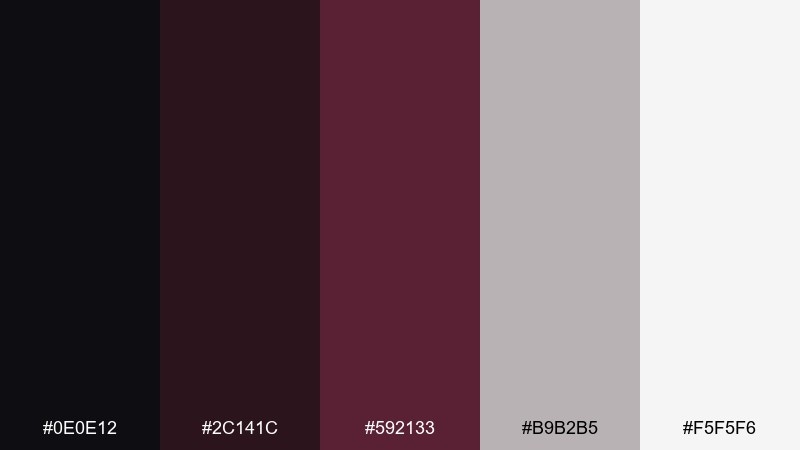 mulberry minimal color palette with hex codes