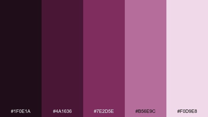 mulberry velvet color palette with hex codes