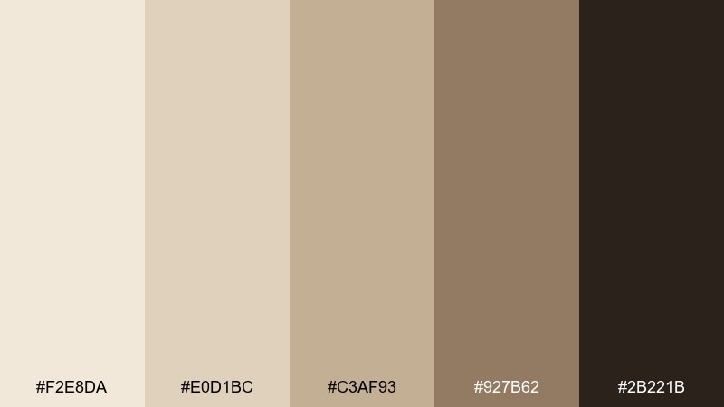museum sand color palette with hex codes