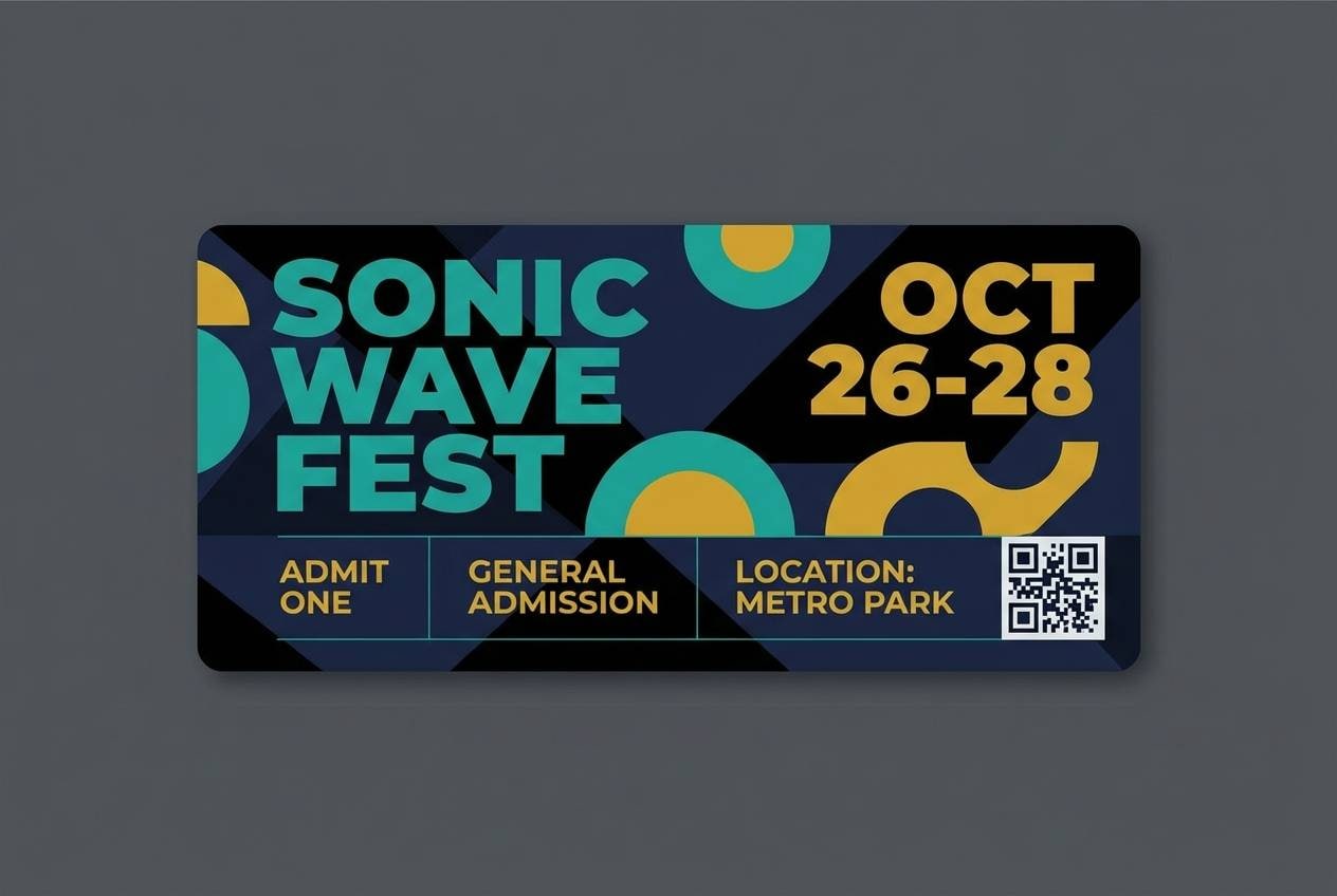 music ticket graphic