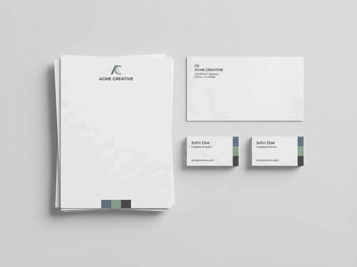 nautical paper stationery set