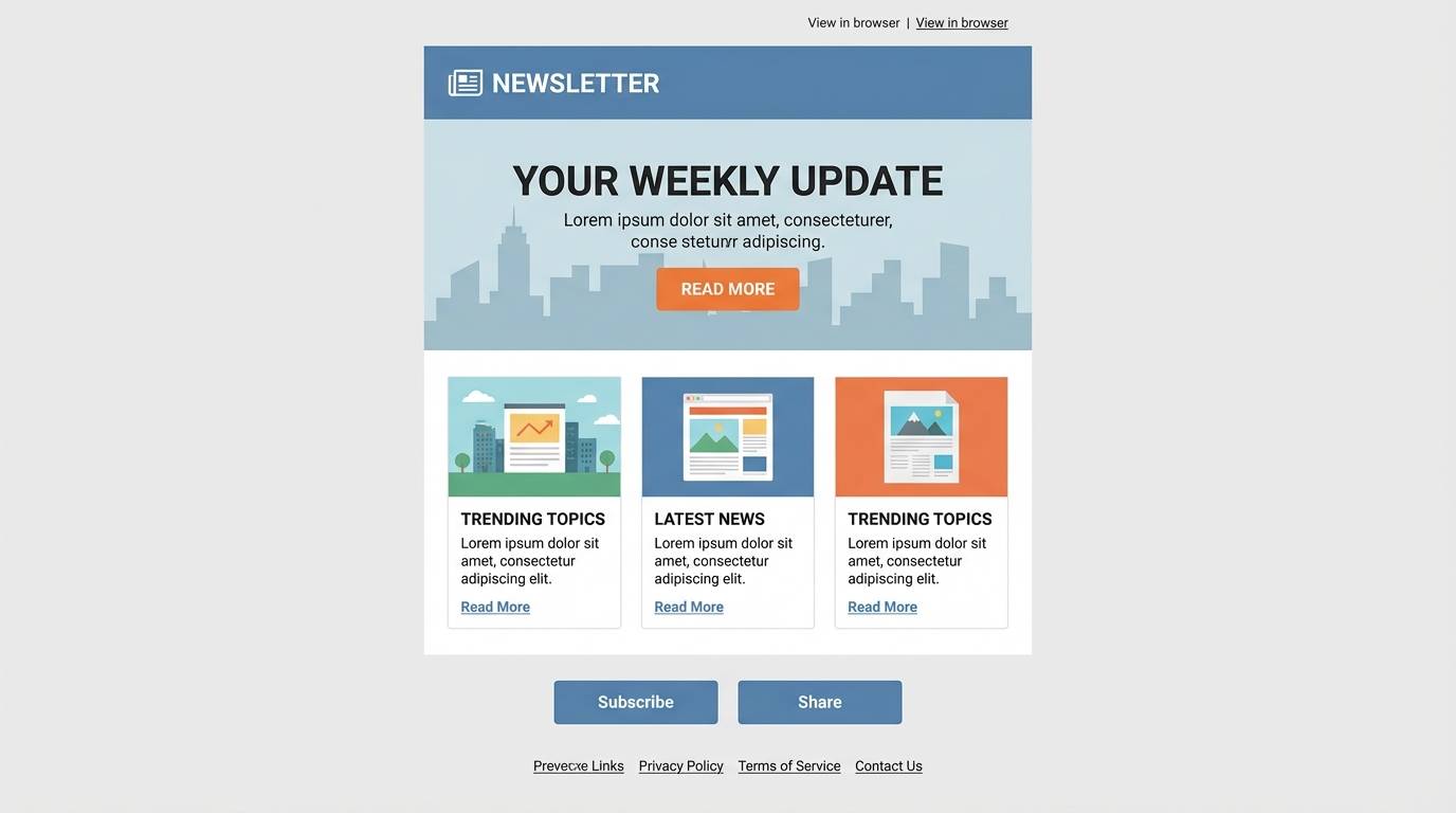 newsletter template ui