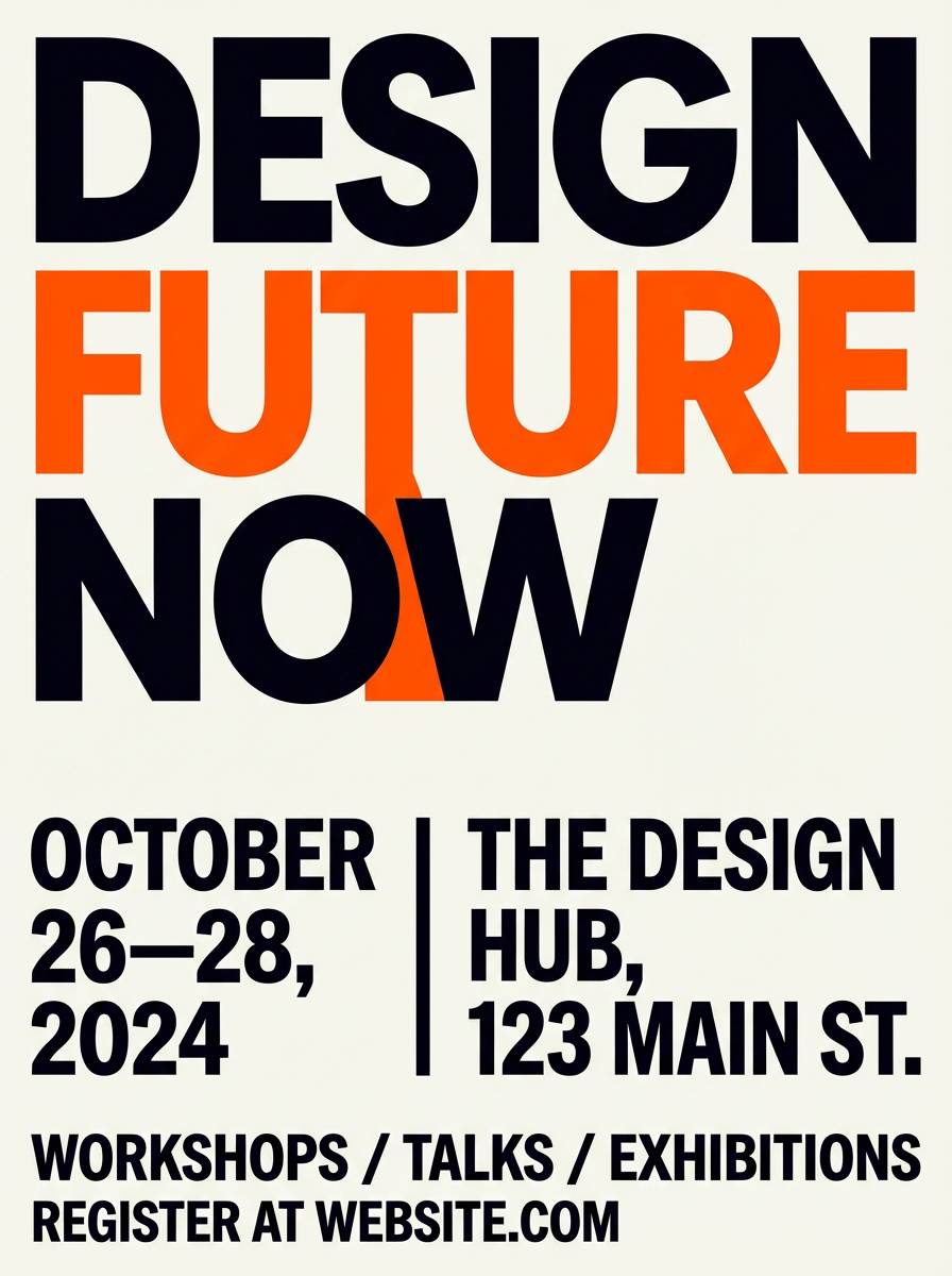 night event poster layout