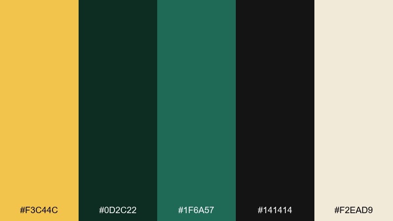 night market poster color palette with hex codes