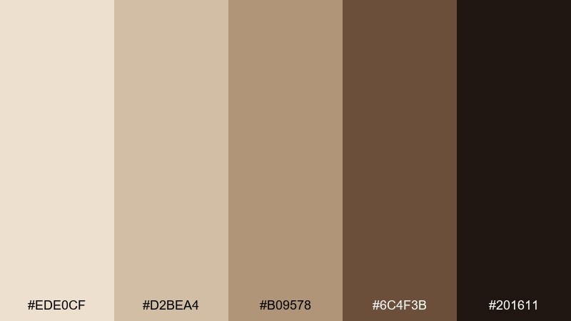 nightfall dune color palette with hex codes