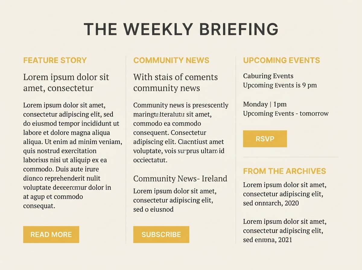 nonprofit newsletter layout