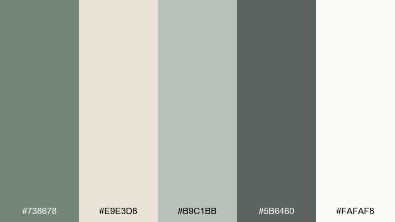 nordic linen color palette with hex codes