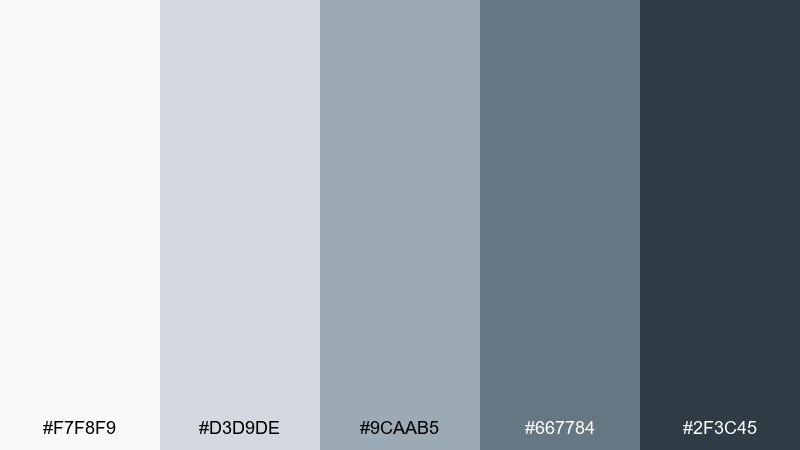 nordic slate color palette with hex codes
