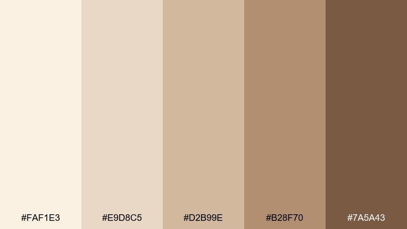 oatmilk glow color palette with hex codes