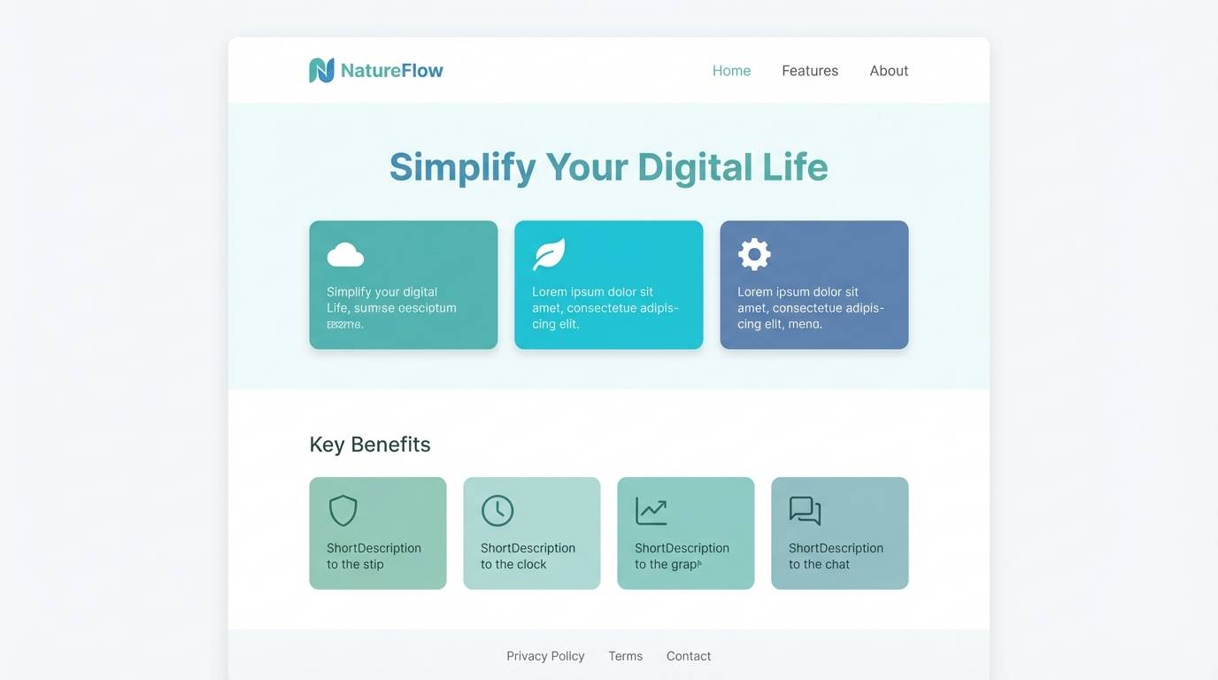 minimal saas landing page