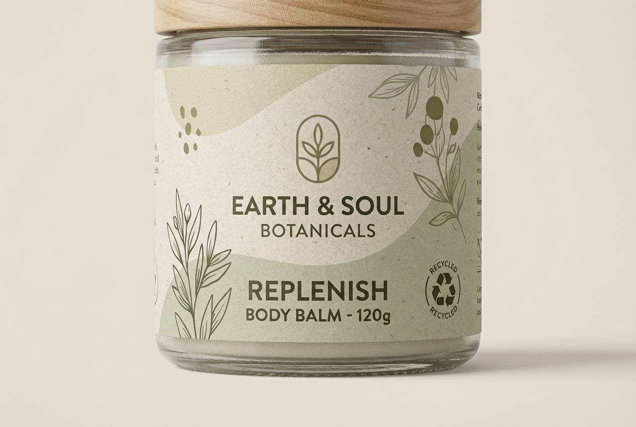 olive eco label on jar