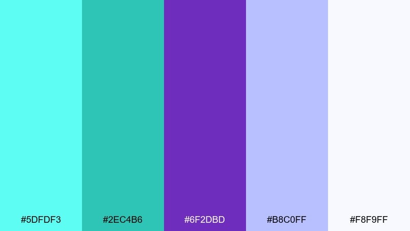 opal skyline color palette with hex codes