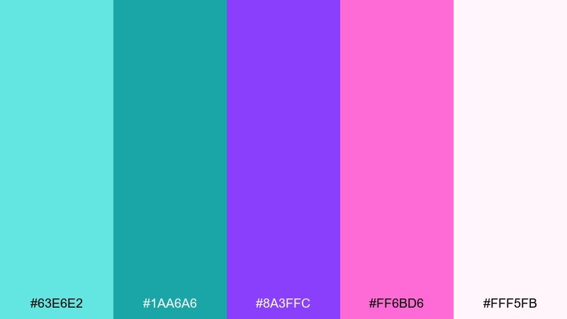 orchid reef color palette with hex codes
