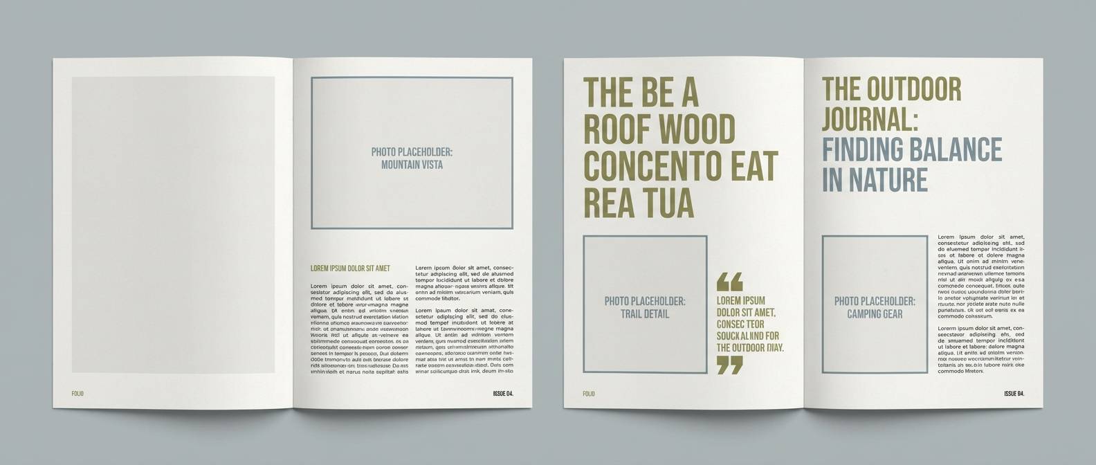 outdoor editorial spread