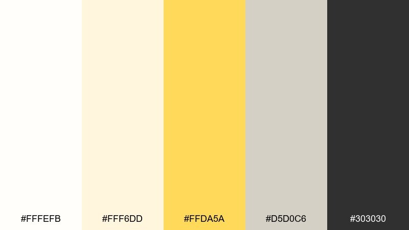 pale gold serif color palette with hex codes