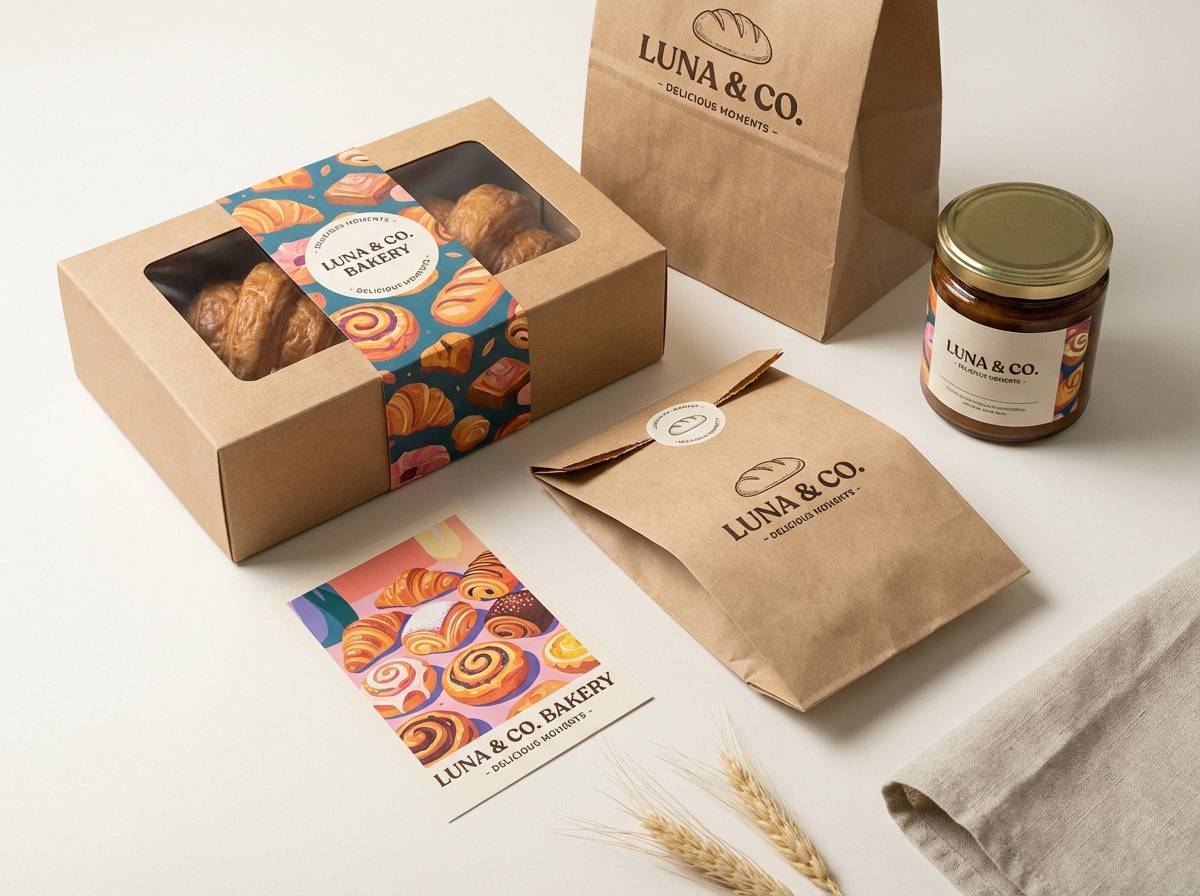 papaya sorbet bakery packaging