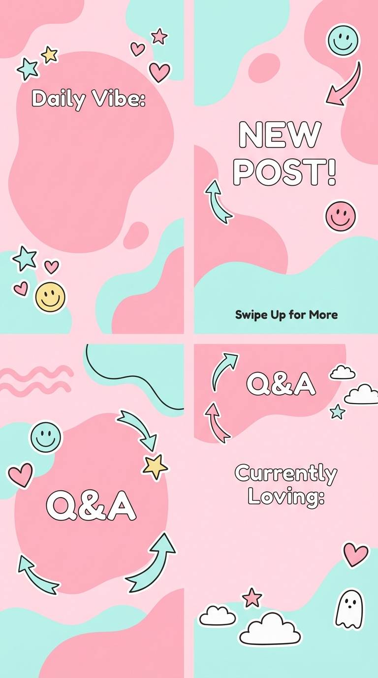 pastel story templates