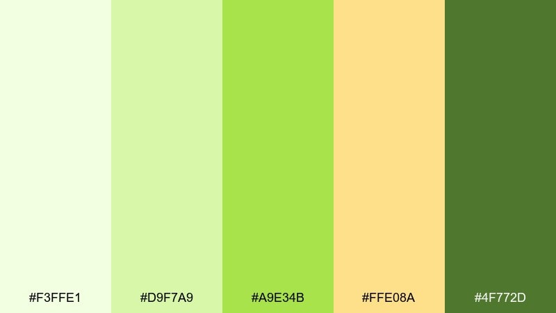pear orchard color palette with hex codes