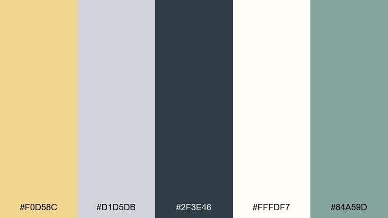 pearl & nugget color palette with hex codes