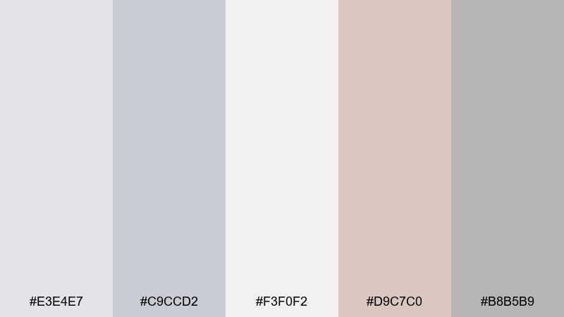 pearl overcast color palette with hex codes