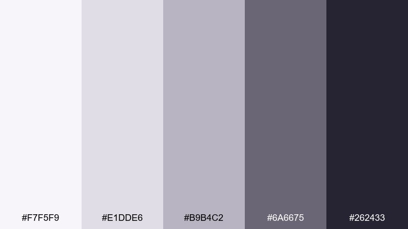 pearl shadow color palette with hex codes