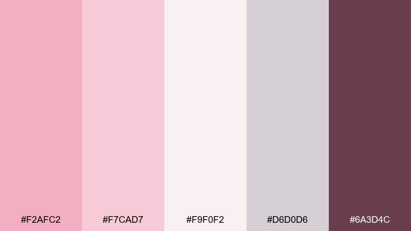 peony mist color palette with hex codes