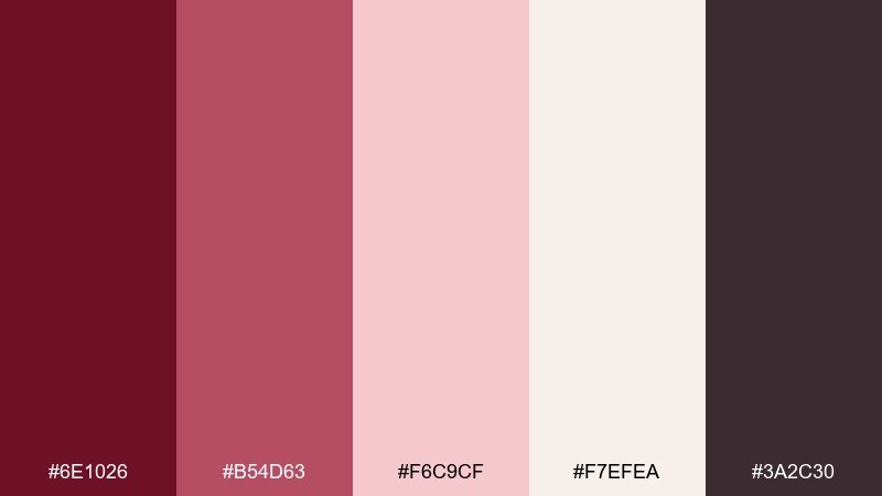 petal pinot color palette with hex codes