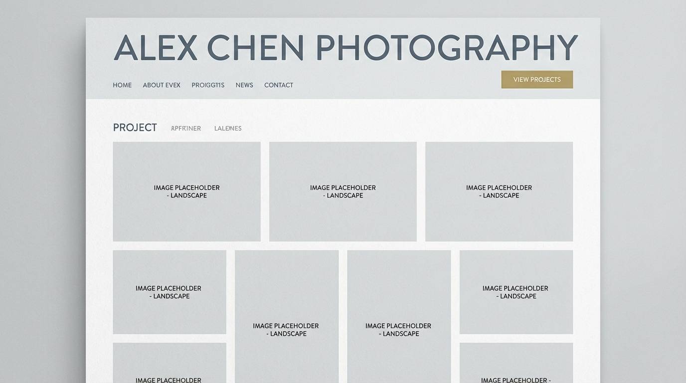 portfolio website ui